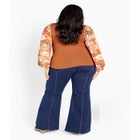May Contrast Floral Sleeve Sweater image number 2
