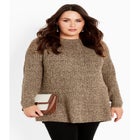 Tia Curved Hem Tunic Sweater image number 0