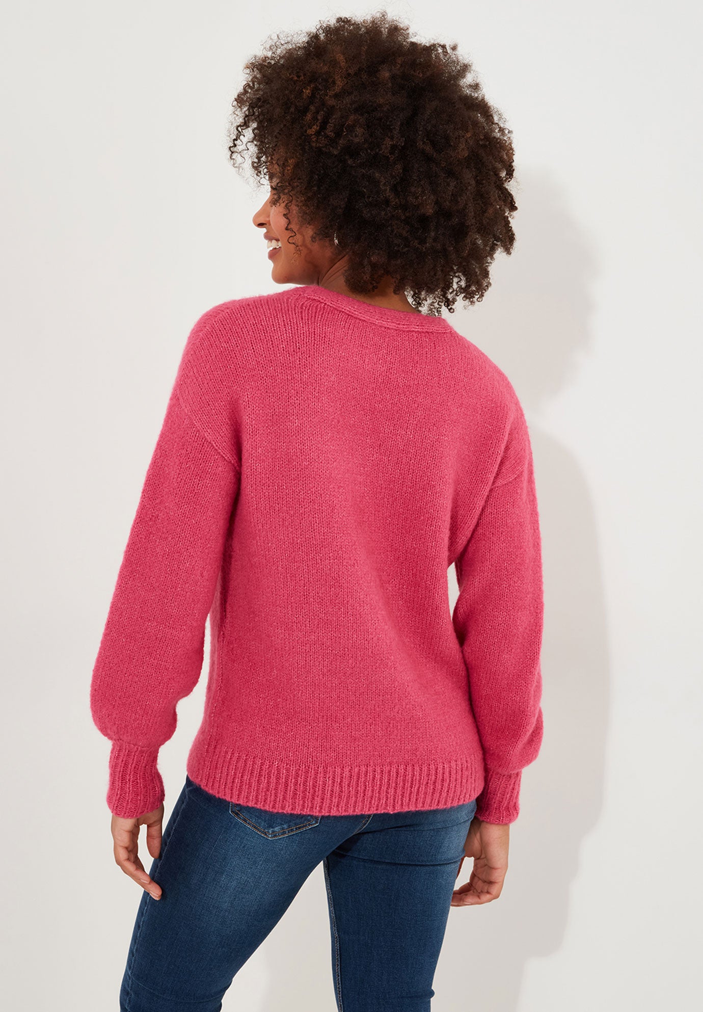 Cozy V-Neck Pullover Sweater image number 2