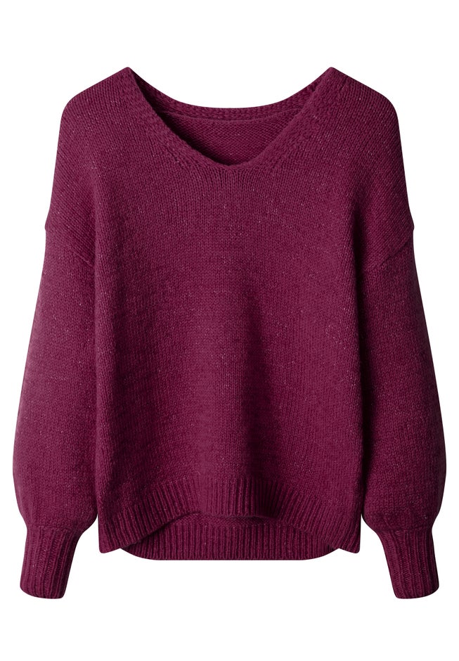 Cozy V-Neck Pullover Sweater image number 2