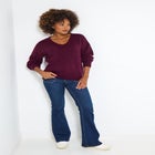 Cozy V-Neck Pullover Sweater image number 3