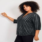 Split-Neck Foil Top image number null