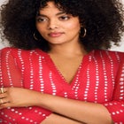 Split-Neck Foil Top image number null