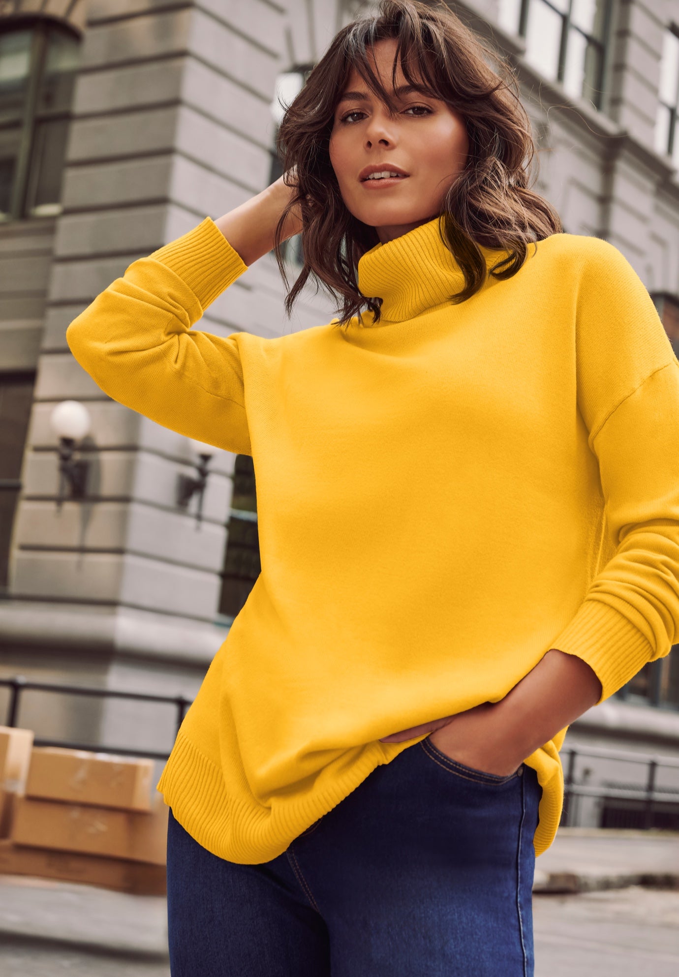 Turtleneck Tunic Sweater image number 0