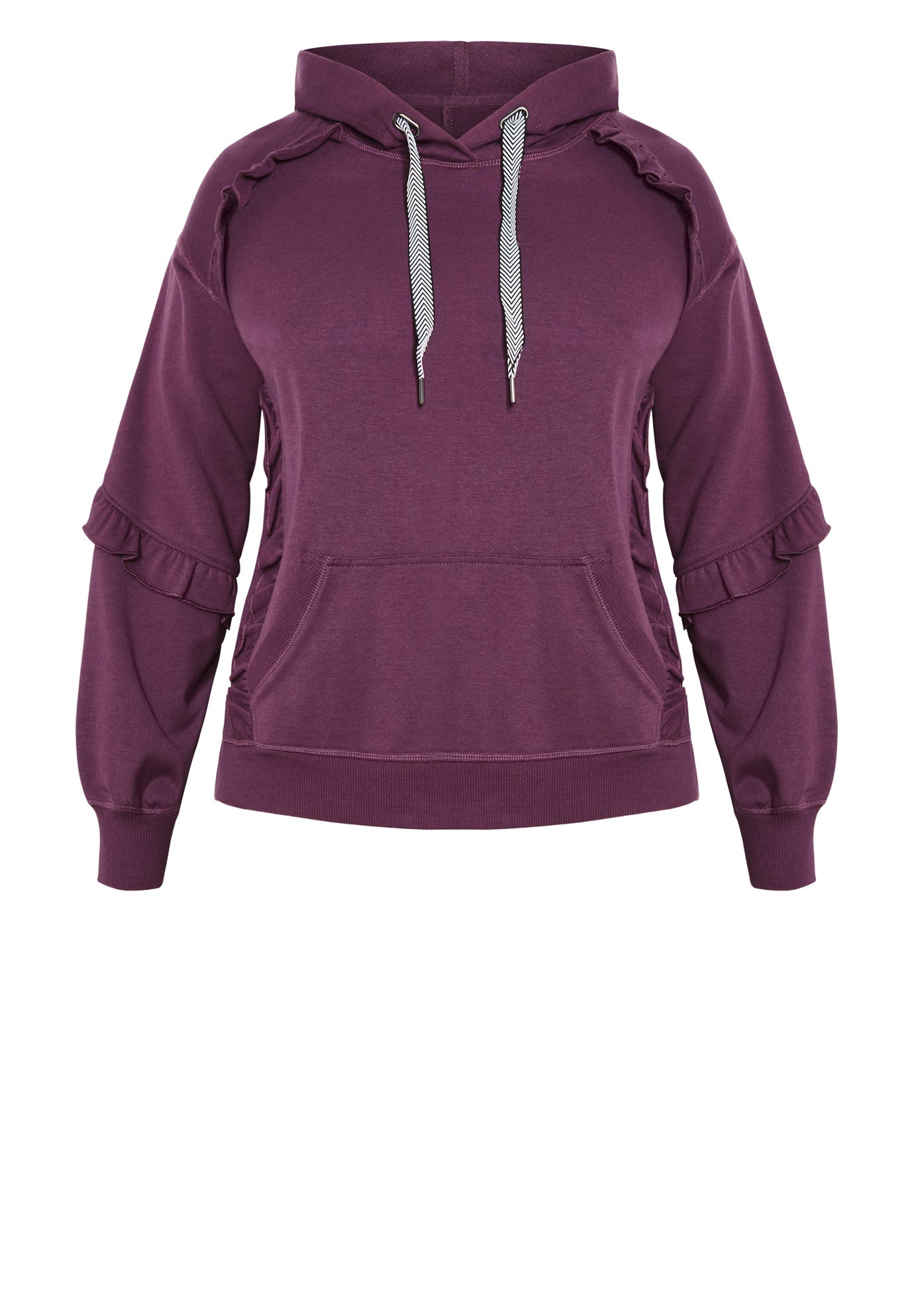 Frill Eggplant Hoodie image number 4