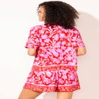  Cropped Button-Front Beach Cover Up Shirt image number null