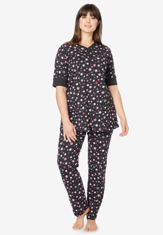 Printed Henley PJ Set image number 0