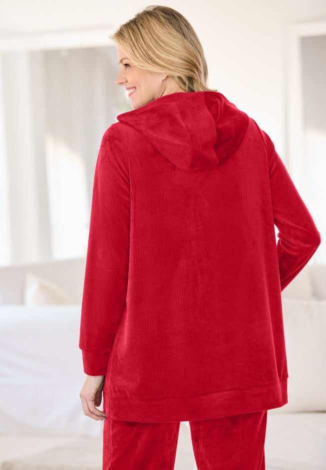 Velour Hoodie Sweatshirt image number 1