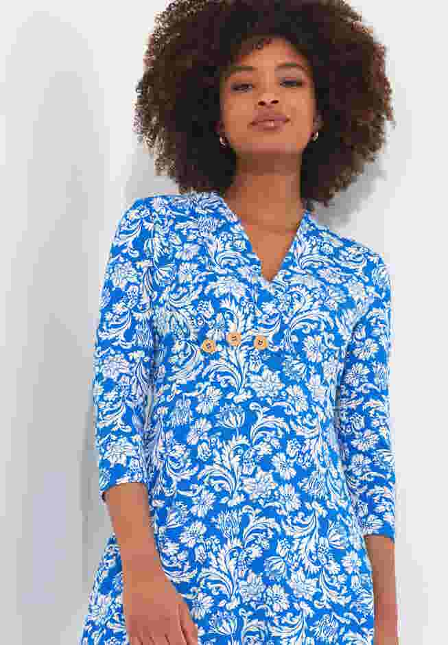 Stretch Knit Asymmetrical Tunic image number 1