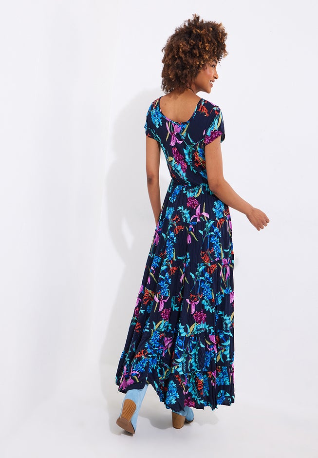 Short Sleeve Flowy Maxi Dress image number 3