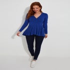 Stretch Knit Babydoll Tunic image number null