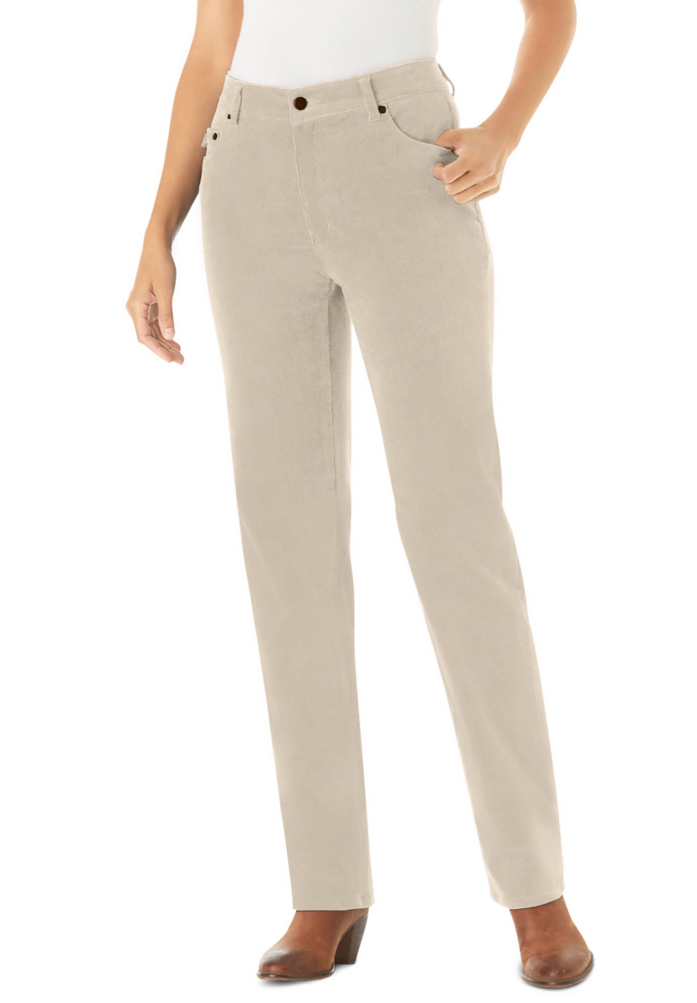 Corduroy Straight Leg Stretch Pant image number 0