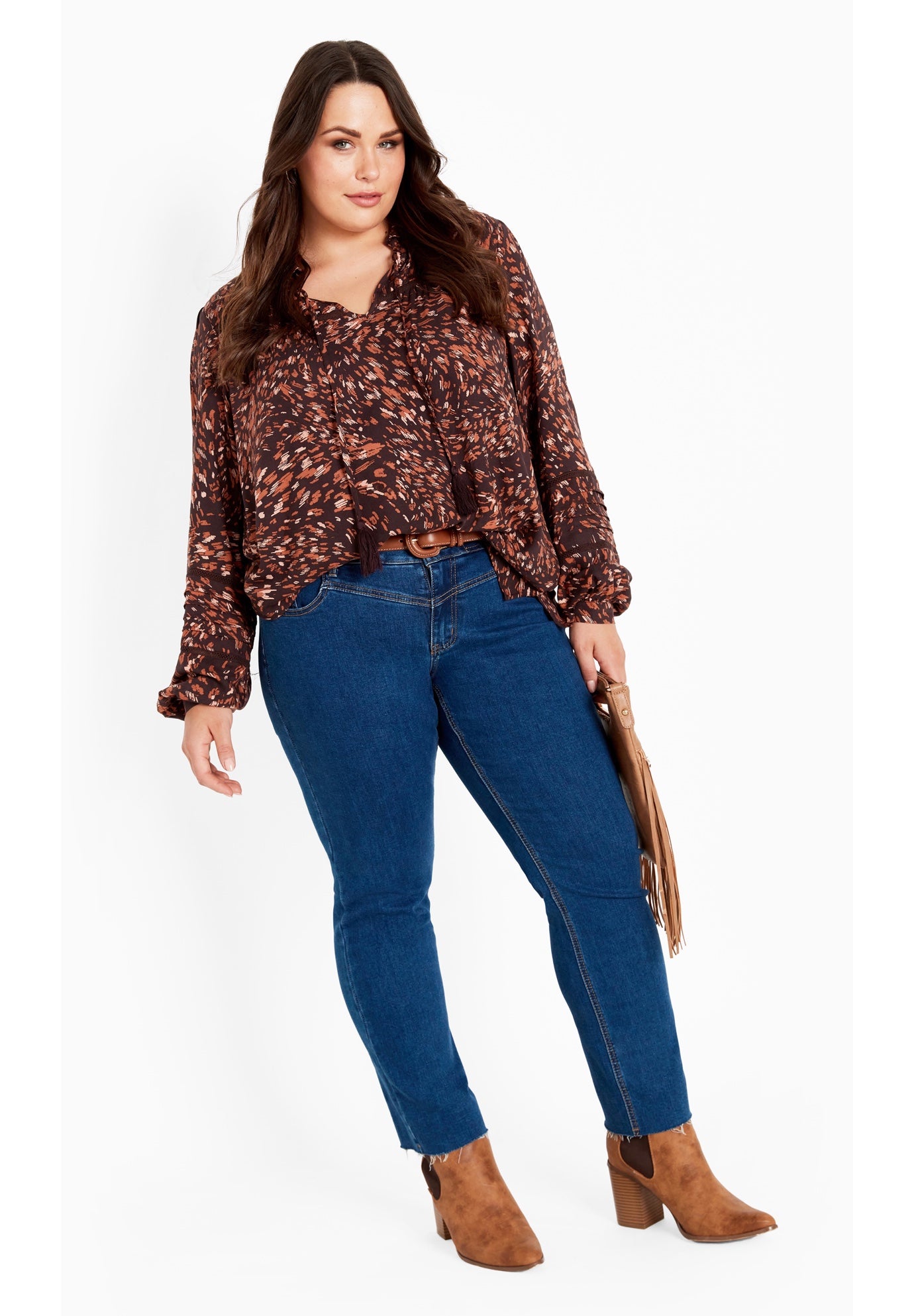 Lucia Tiered Crochet Tassel Top image number 1