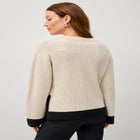 Boxy Color Block Pullover image number null