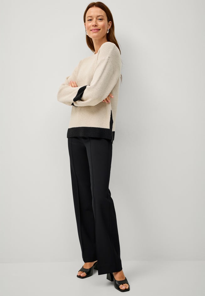 Boxy Color Block Pullover image number 2