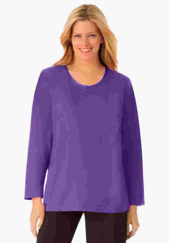 Satin Trim Sleep Tee image number 0