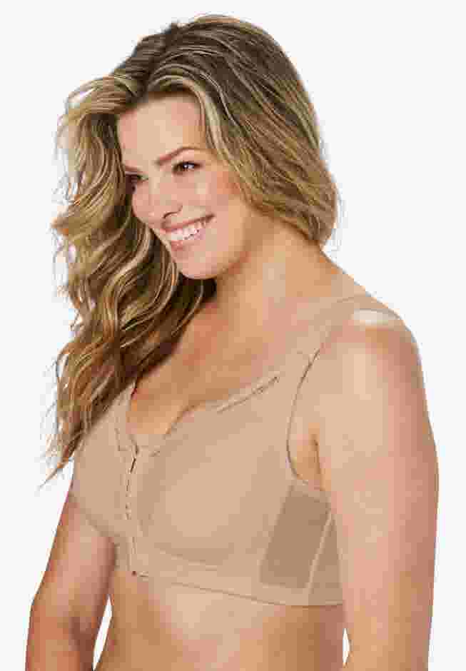 Front-Close Cotton Wireless Posture Bra image number 2