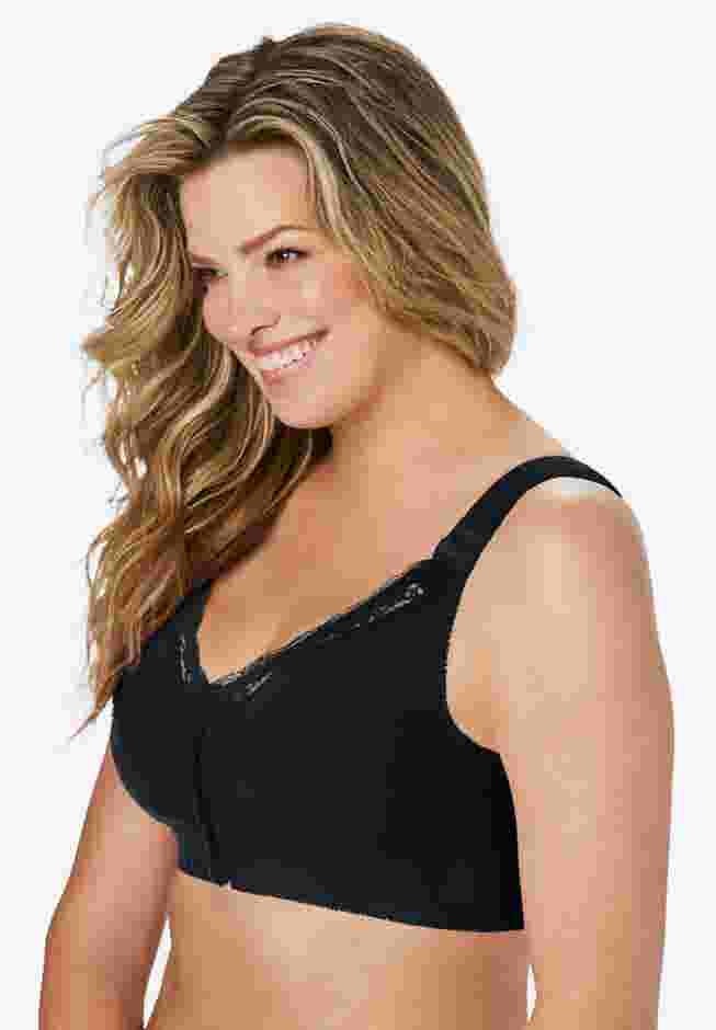 Front-Close Cotton Wireless Posture Bra image number 2