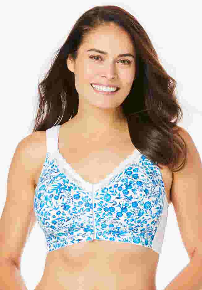 Front-Close Cotton Wireless Posture Bra image number 0