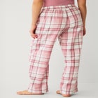 Flannel Sleep Pant With Drawstring Waist image number null
