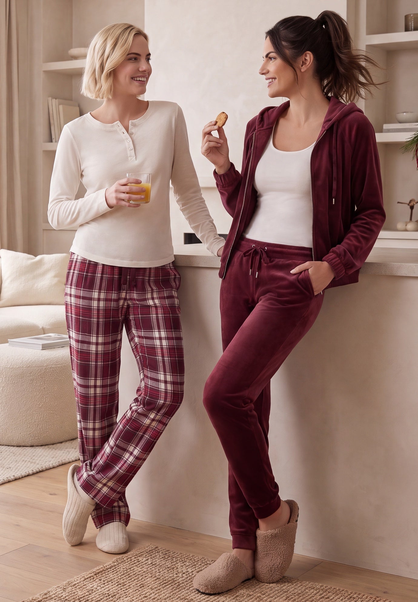 Flannel Sleep Pant With Drawstring Waist image number 3