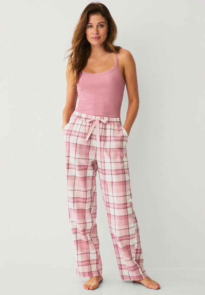 Flannel Sleep Pant With Drawstring Waist image number 0