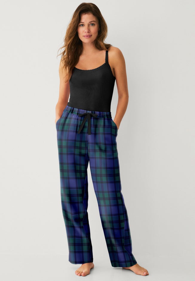 Flannel Sleep Pant With Drawstring Waist image number 0