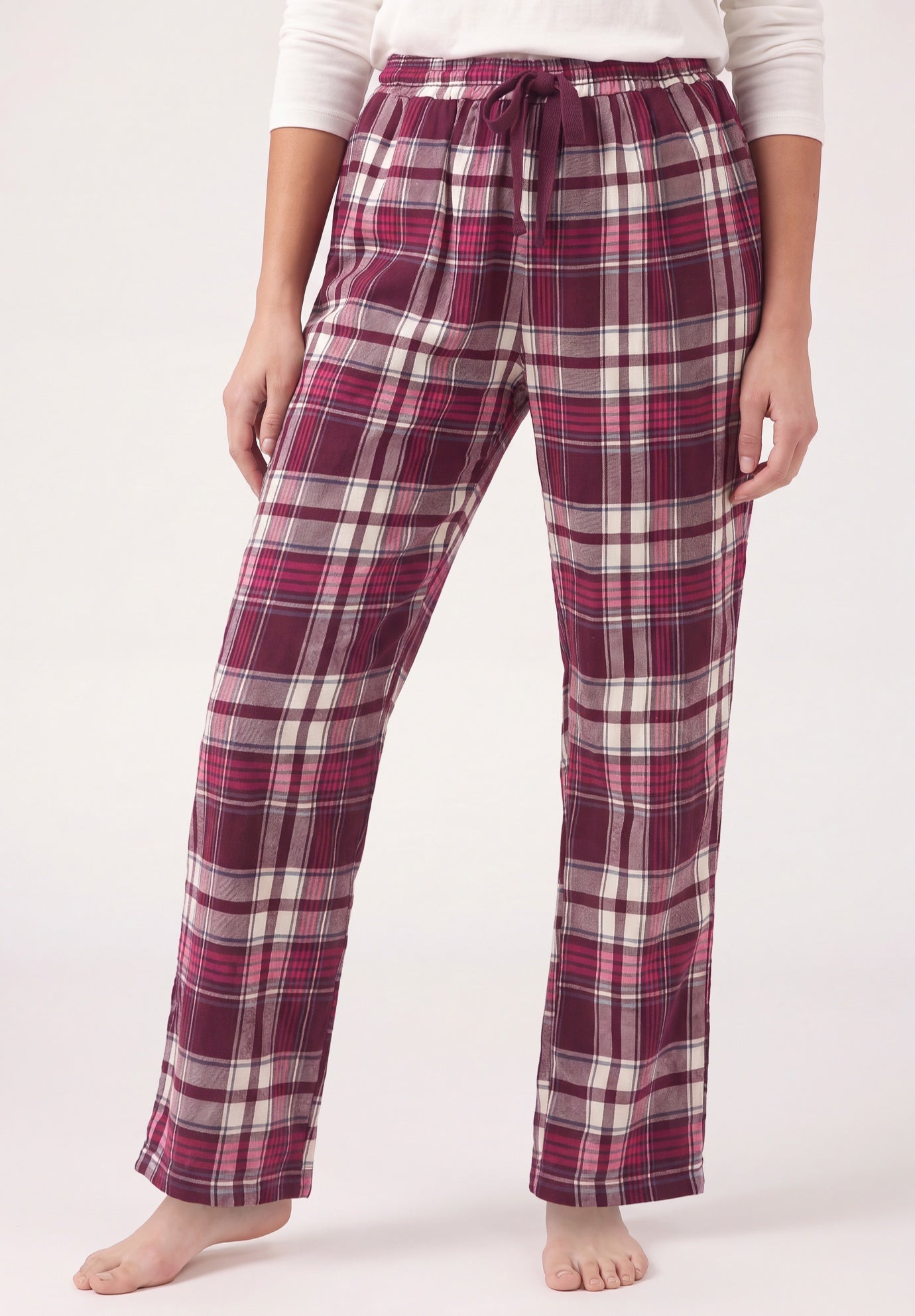 Flannel Sleep Pant With Drawstring Waist image number 0
