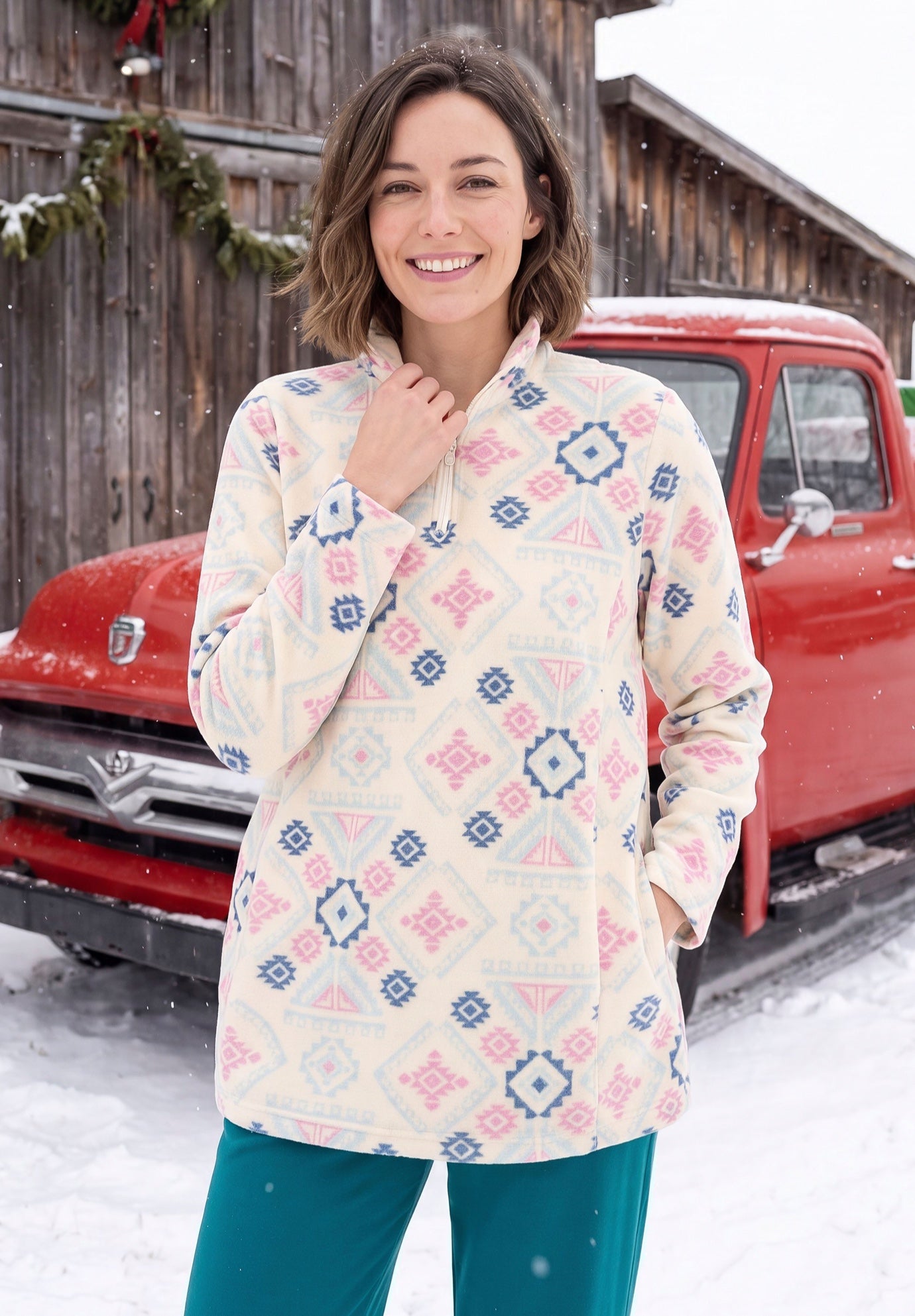 Microfleece Quarter-Zip Pullover image number 0