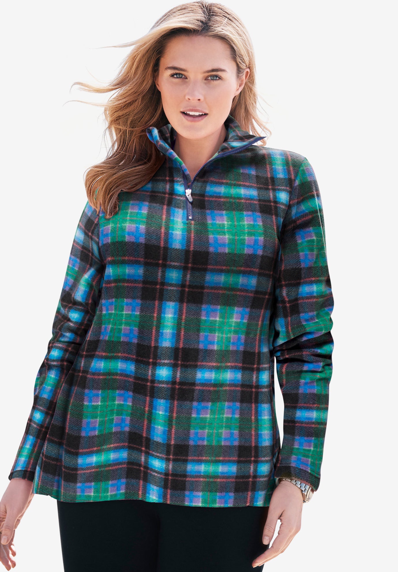 Microfleece Quarter-Zip Pullover image number 0