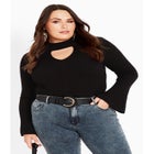 Zoe Ribbed Knit Sweater image number 0