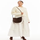 Tiered Mixed-Media Maxi Dress image number null