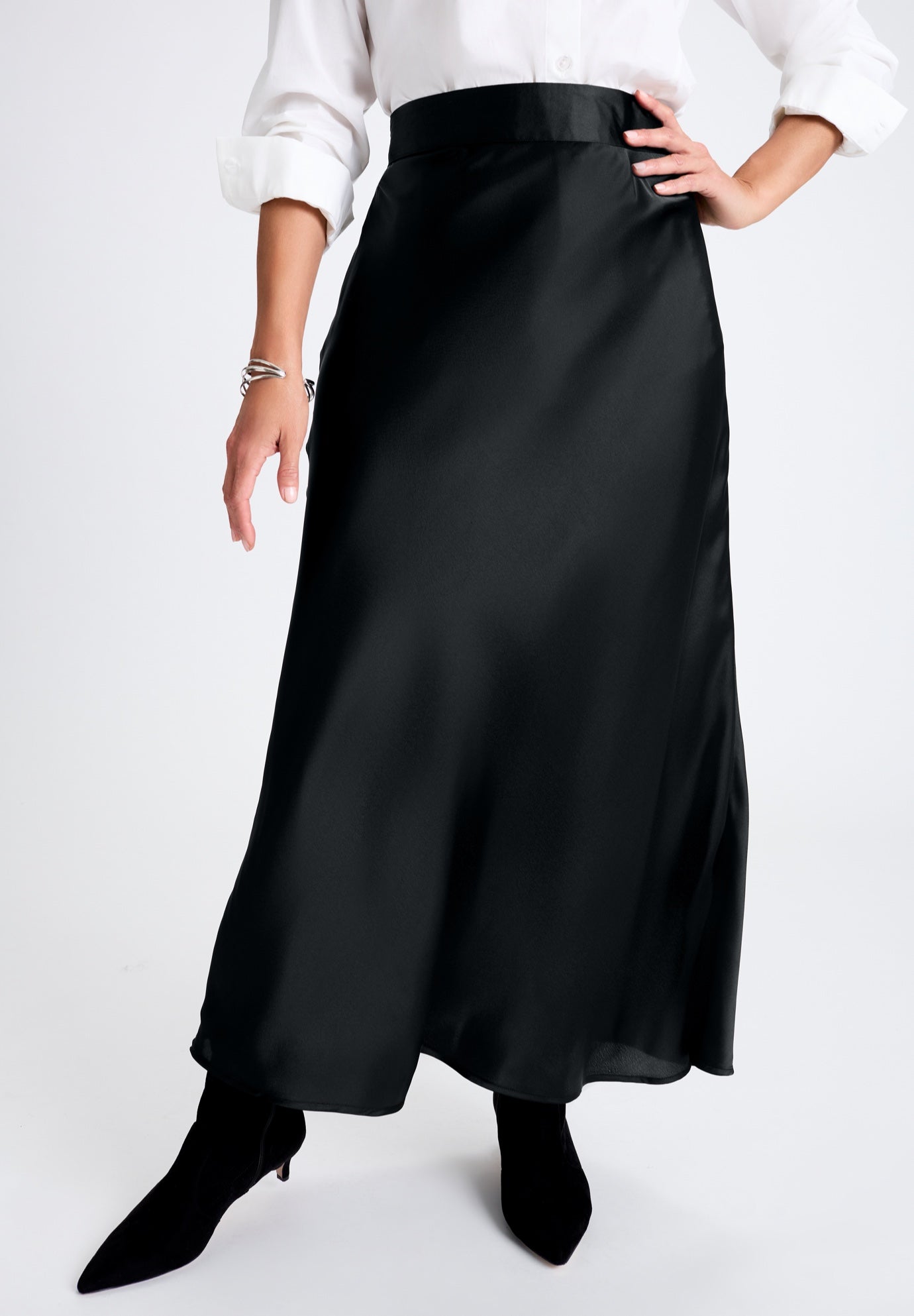 Satin Maxi Skirt image number 1