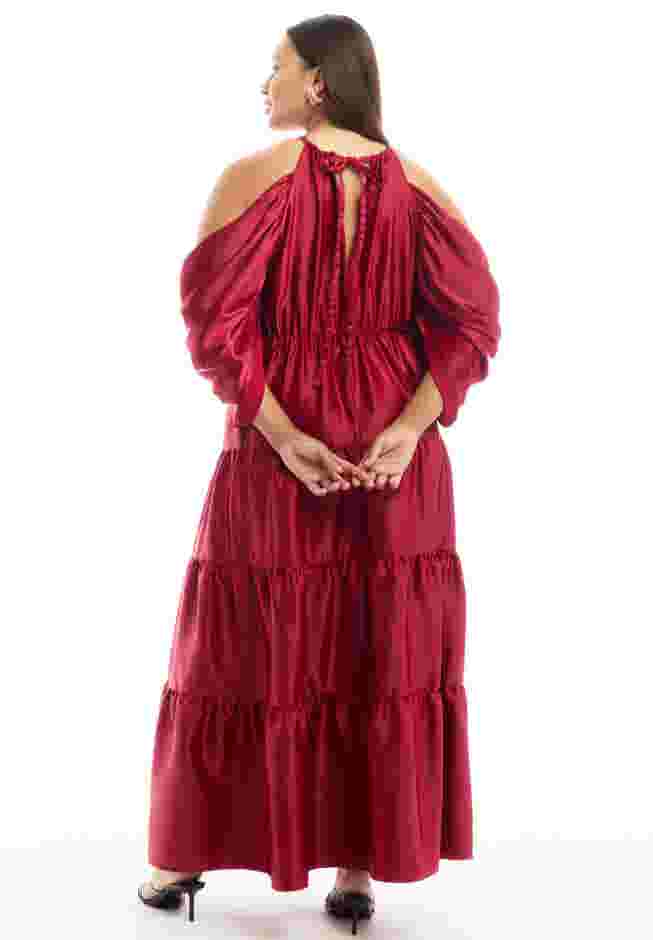 Off-The-Shoulder Halter Maxi Dress image number 1