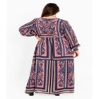Serene Placement Sleeved Maxi Dress image number null