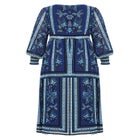 Serene Placement Sleeved Maxi Dress image number 4