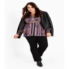 Serene Long Sleeve Placement Top image number 1