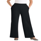 7-Day Rib-Knit Wide-Leg Pull-On Pants image number null