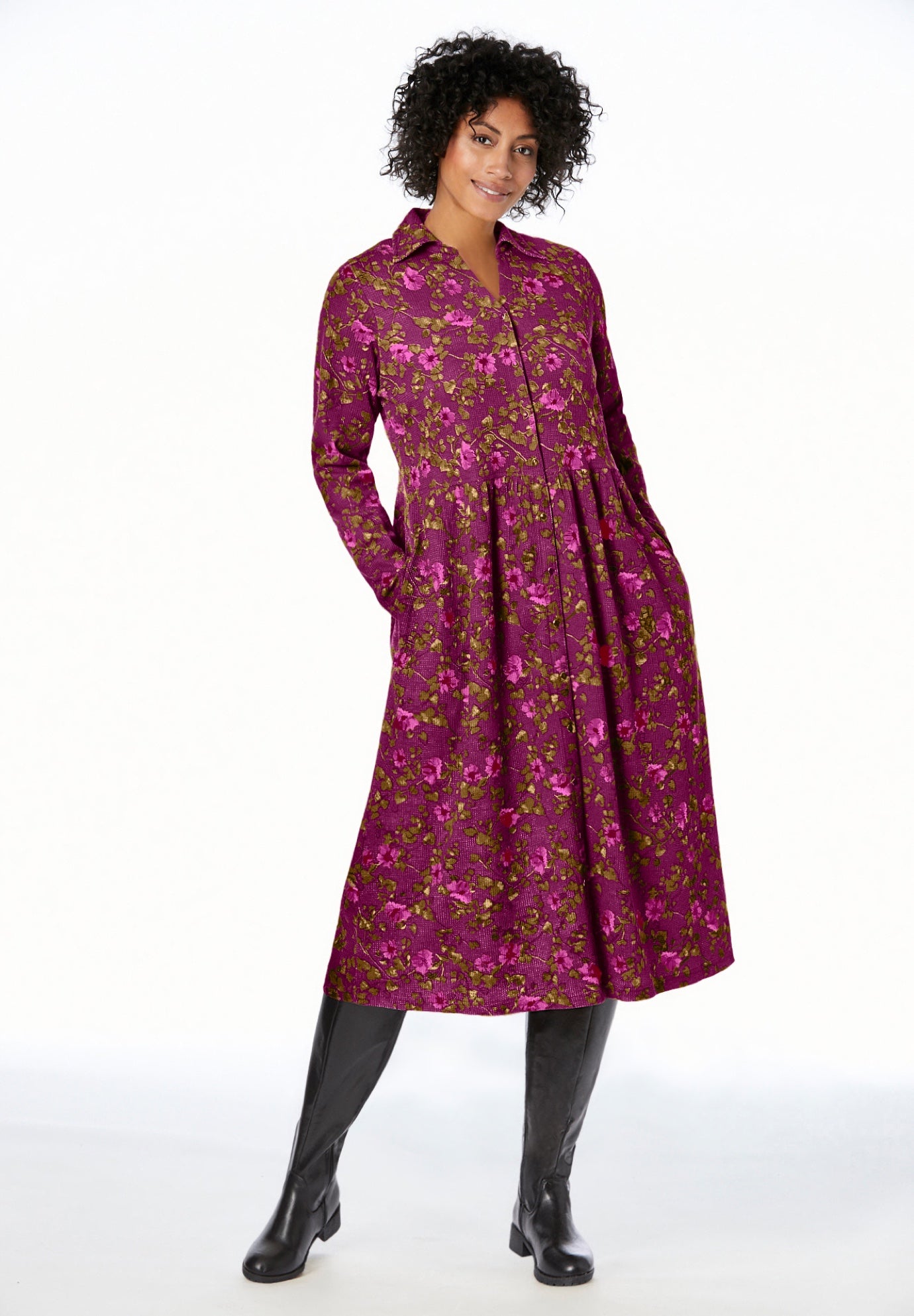 Snap-Front Thermal Shirtdress image number 0