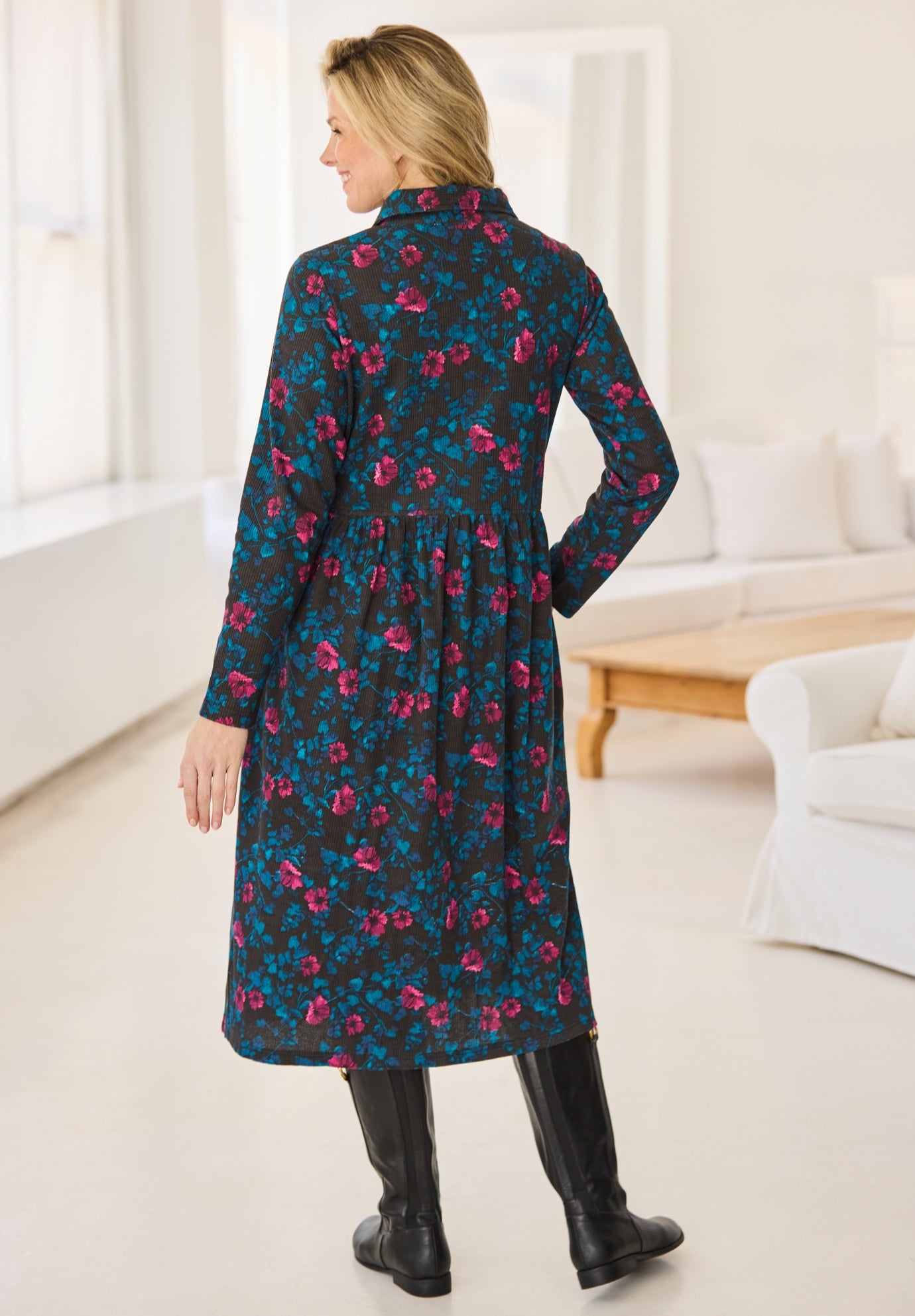 Snap-Front Thermal Shirtdress image number 1
