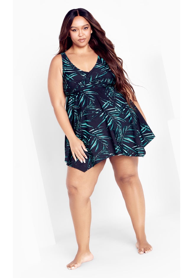 Icon Print Swimdress image number null