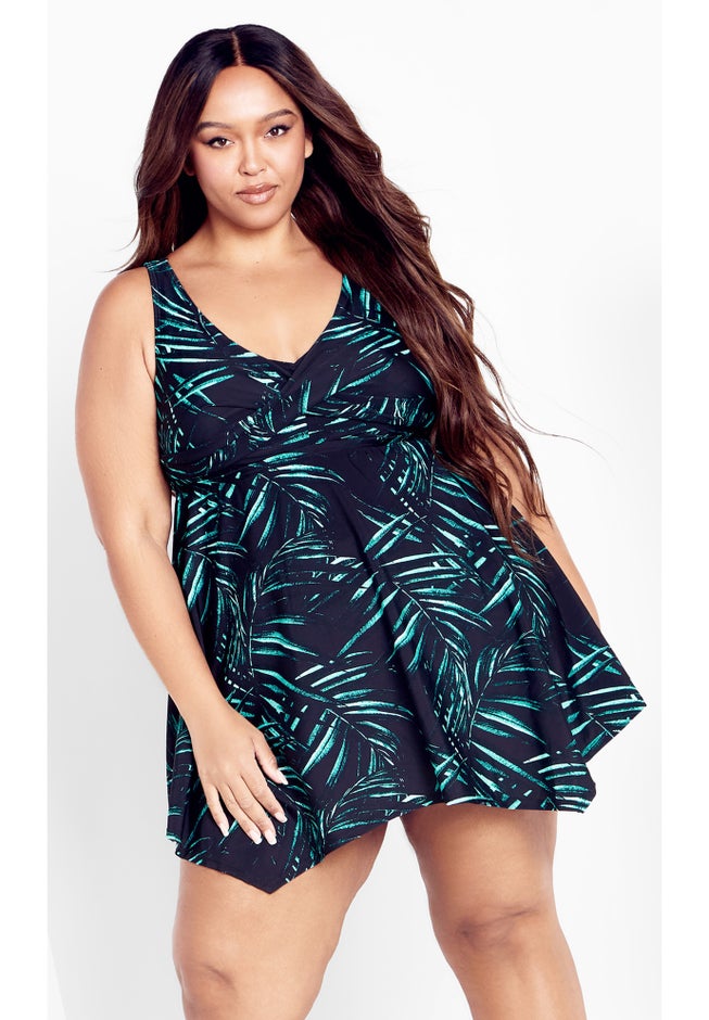 Icon Print Swimdress image number null