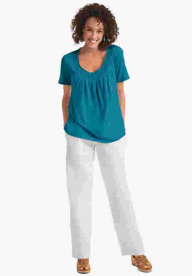 Crochet-Trim Knit Top image number 3
