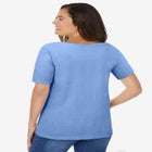 Crochet-Trim Knit Top image number null