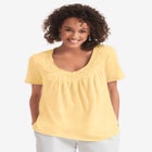 Crochet-Trim Knit Top image number null