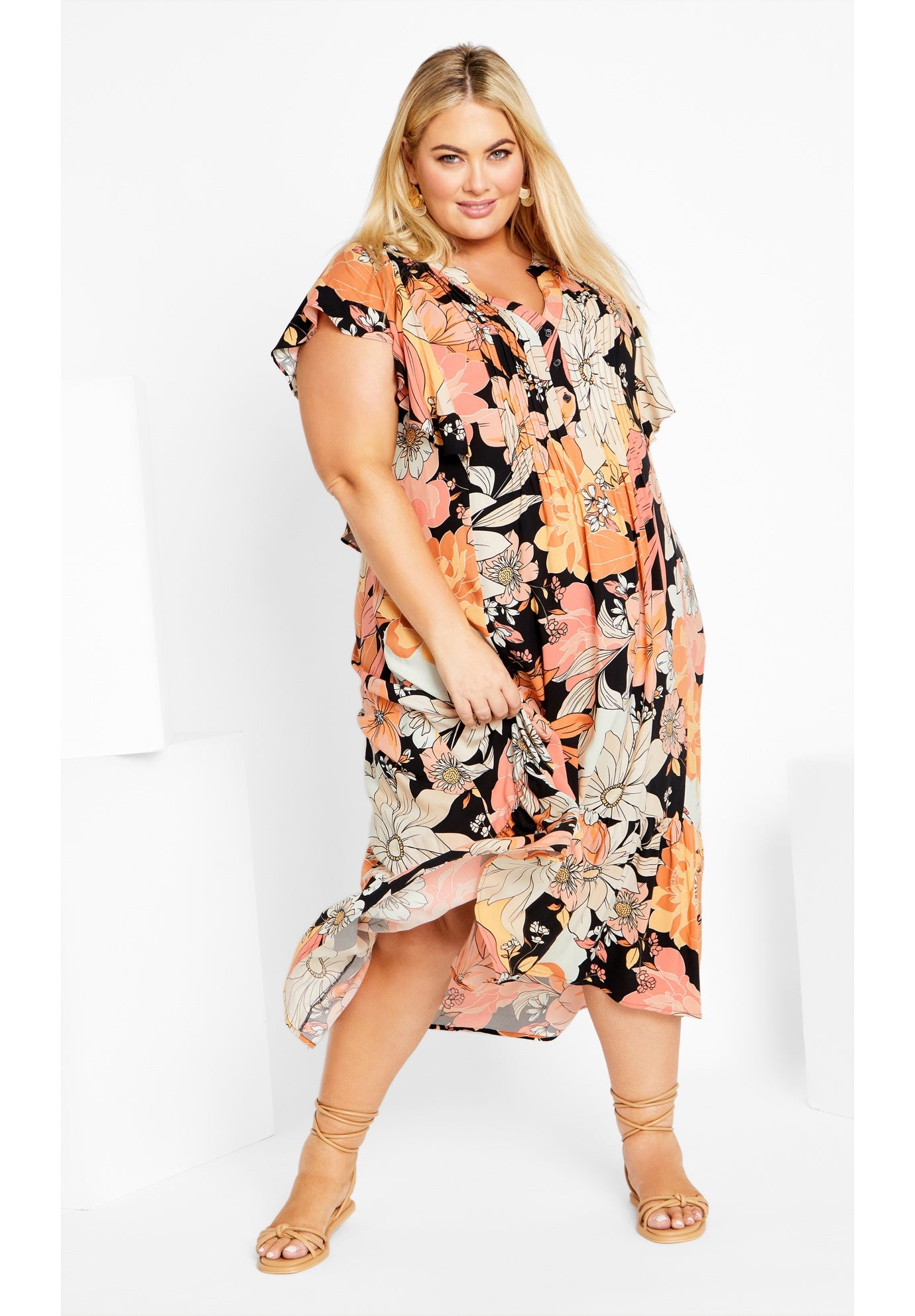 Bellini Flutter Sleeve Dress image number 0