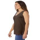Perfect Sleeveless Shirred V-Neck Tunic image number null