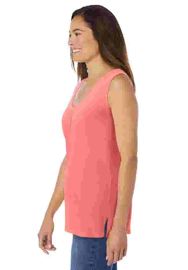Perfect Sleeveless Shirred V-Neck Tunic image number 2