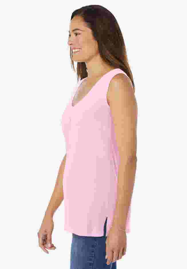 Perfect Sleeveless Shirred V-Neck Tunic image number 2