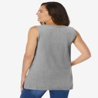 Perfect Sleeveless Shirred V-Neck Tunic image number null